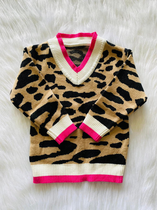 Leopard Pink Sweater